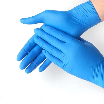 Anti Slip Single Layer Powder Free Nitrile Gloves Blue