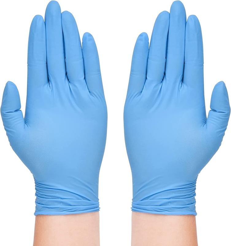 Various Colors Blue Powder Free Nitrile Gloves For Working
