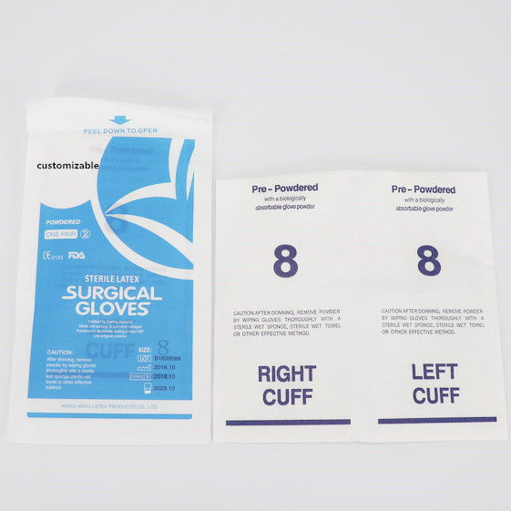 Manufacturers Disposable medical latex gloves surgical examination long latex gloves with good  prices